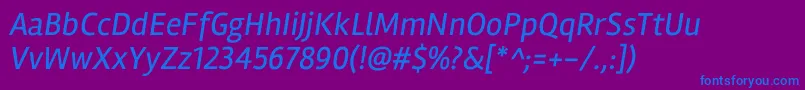 More about RamblaItalic Font RamblaItalic Font – Blue Fonts on Purple Background