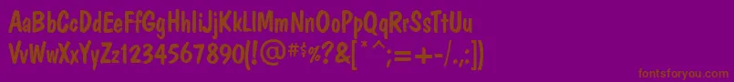 Police DomVeryCasual – polices brunes sur fond violet