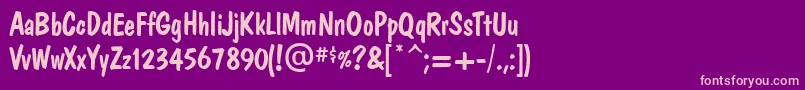 Fonte DomVeryCasual – fontes rosa em um fundo violeta