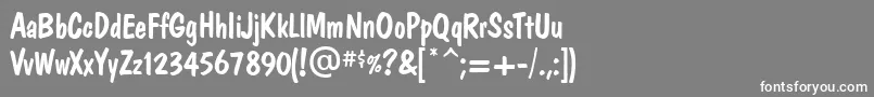 DomVeryCasual Font – White Fonts on Gray Background