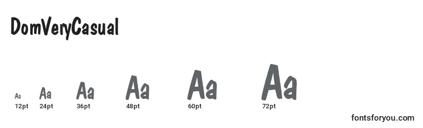 DomVeryCasual Font Sizes