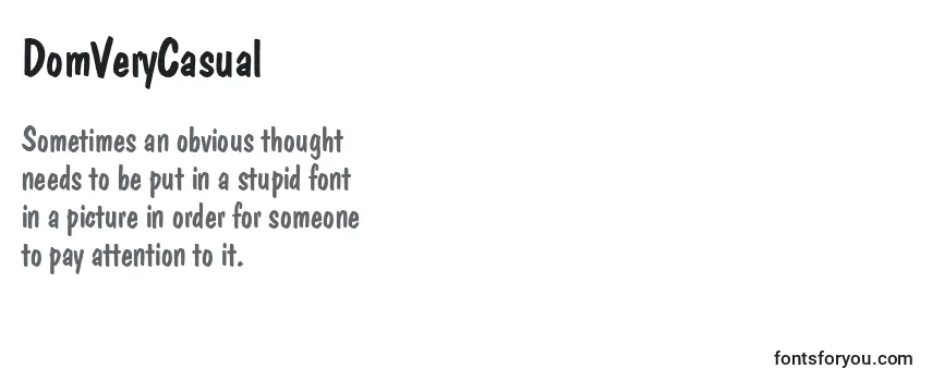 DomVeryCasual Font