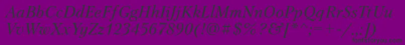 PetersburgtttItalic Font – Black Fonts on Purple Background