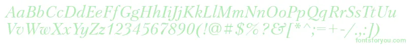 PetersburgtttItalic Font – Green Fonts on White Background