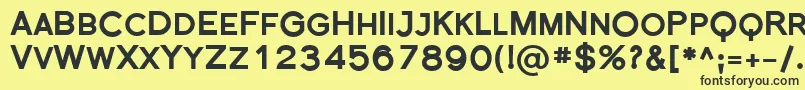 FlorencesansScBlack Font – Black Fonts on Yellow Background