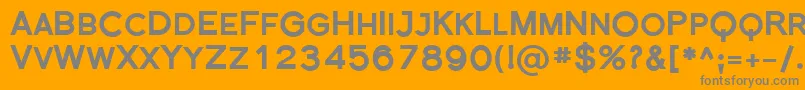 FlorencesansScBlack-Schriftart – Graue Schriften auf orangefarbenem Hintergrund