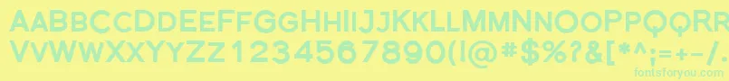 FlorencesansScBlack Font – Green Fonts on Yellow Background