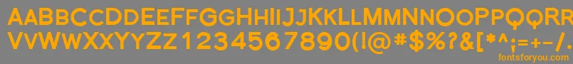 フォントFlorencesansScBlack – オレンジの文字は灰色の背景にあります。