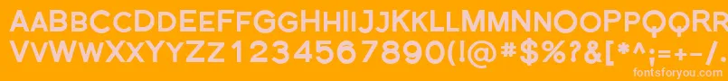 FlorencesansScBlack Font – Pink Fonts on Orange Background