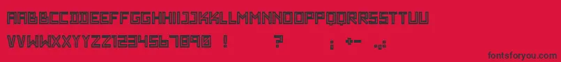 WadimGiantOutline Font – Black Fonts on Red Background