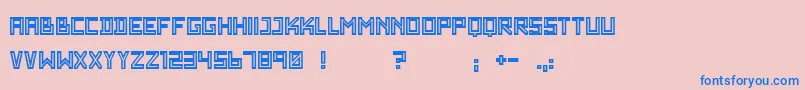 WadimGiantOutline Font – Blue Fonts on Pink Background