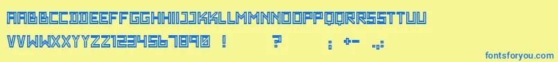 WadimGiantOutline Font – Blue Fonts on Yellow Background