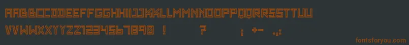 WadimGiantOutline Font – Brown Fonts on Black Background