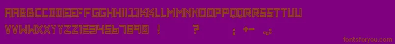 WadimGiantOutline Font – Brown Fonts on Purple Background