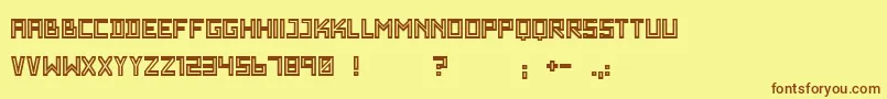 WadimGiantOutline Font – Brown Fonts on Yellow Background