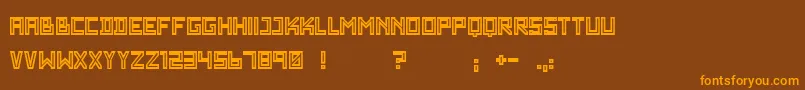 WadimGiantOutline Font – Orange Fonts on Brown Background