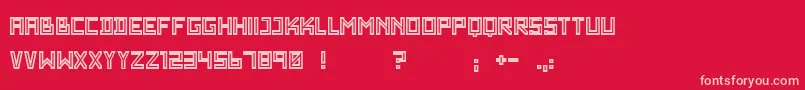 WadimGiantOutline Font – Pink Fonts on Red Background