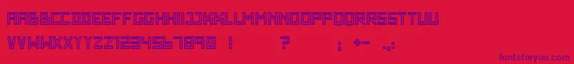 WadimGiantOutline Font – Purple Fonts on Red Background