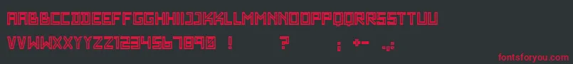 WadimGiantOutline Font – Red Fonts on Black Background