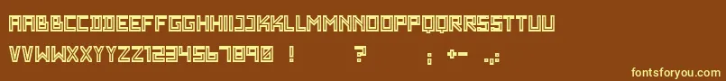 WadimGiantOutline Font – Yellow Fonts on Brown Background