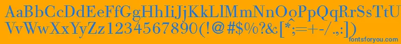 フォントBodoolddbNormal – オレンジの背景に青い文字
