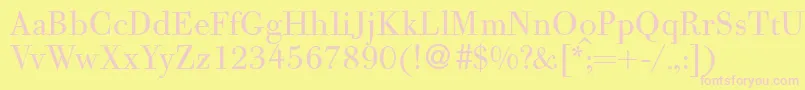 BodoolddbNormal Font – Pink Fonts on Yellow Background