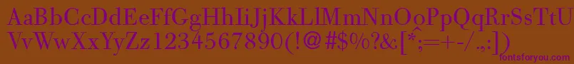 BodoolddbNormal Font – Purple Fonts on Brown Background