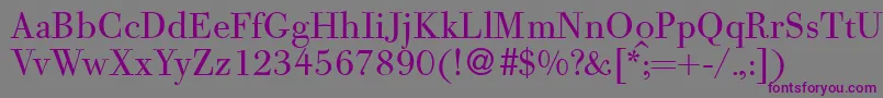 BodoolddbNormal Font – Purple Fonts on Gray Background