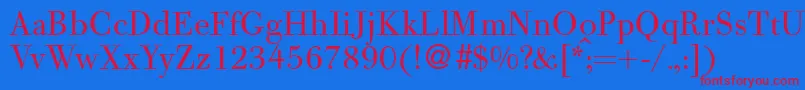 BodoolddbNormal Font – Red Fonts on Blue Background