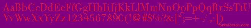 BodoolddbNormal Font – Red Fonts on Purple Background