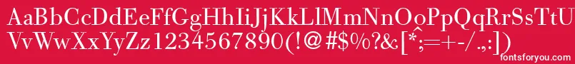BodoolddbNormal Font – White Fonts on Red Background
