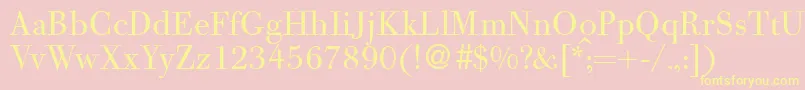 BodoolddbNormal Font – Yellow Fonts on Pink Background
