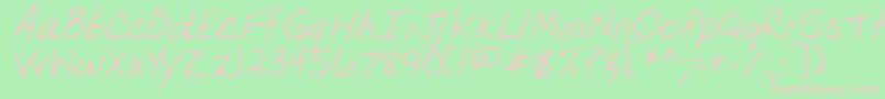 OlgaRegular Font – Pink Fonts on Green Background