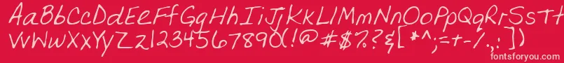 OlgaRegular Font – Pink Fonts on Red Background