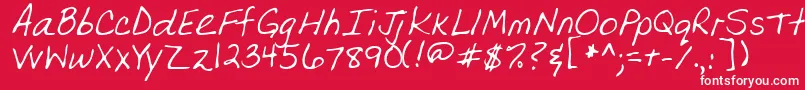 OlgaRegular Font – White Fonts on Red Background