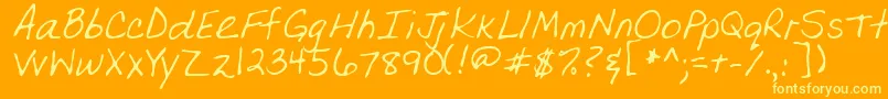 OlgaRegular Font – Yellow Fonts on Orange Background