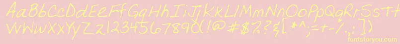 OlgaRegular Font – Yellow Fonts on Pink Background