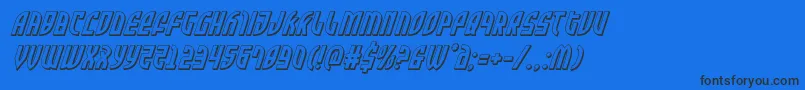 Zonerider3Dital Font – Black Fonts on Blue Background