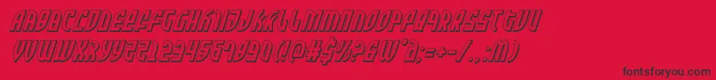 Zonerider3Dital Font – Black Fonts on Red Background