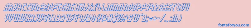 Zonerider3Dital Font – Blue Fonts on Pink Background