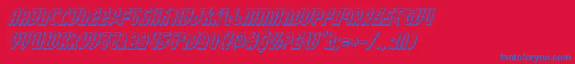 Zonerider3Dital Font – Blue Fonts on Red Background