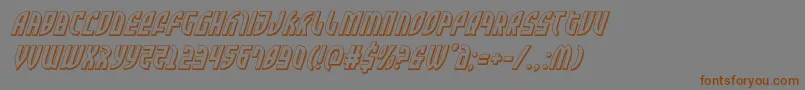 Zonerider3Dital Font – Brown Fonts on Gray Background