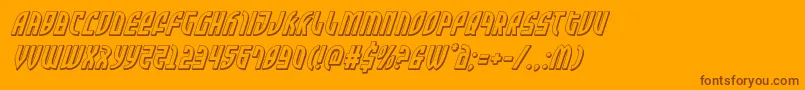 Zonerider3Dital Font – Brown Fonts on Orange Background