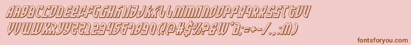 Zonerider3Dital Font – Brown Fonts on Pink Background