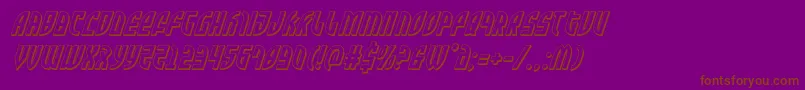 Zonerider3Dital Font – Brown Fonts on Purple Background