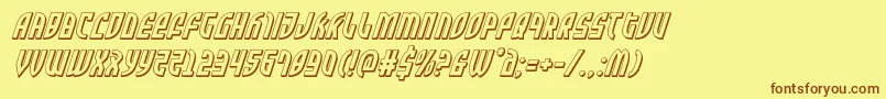 Zonerider3Dital Font – Brown Fonts on Yellow Background