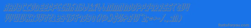 Zonerider3Dital Font – Gray Fonts on Blue Background