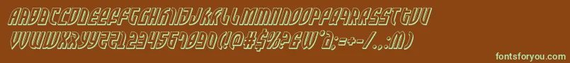 Zonerider3Dital Font – Green Fonts on Brown Background