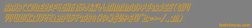 Zonerider3Dital Font – Orange Fonts on Gray Background