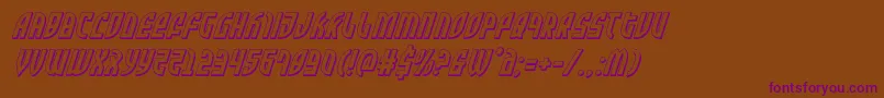 Zonerider3Dital Font – Purple Fonts on Brown Background